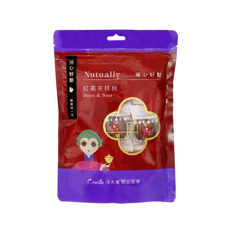 【可夫萊精品堅果】紅棗夾核桃 【150g/包】