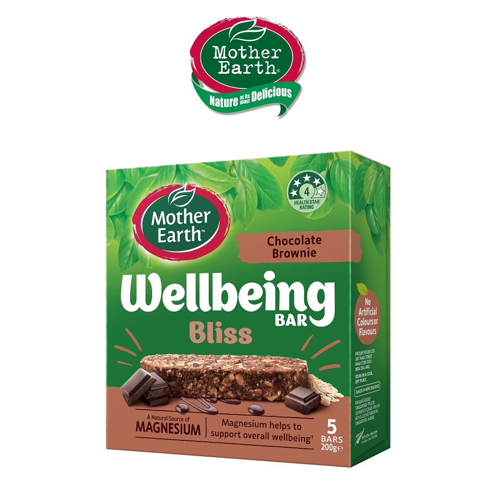 【紐西蘭Mother Earth】Wellbeing巧克力布朗尼營養威力棒 （蛋奶素）200g