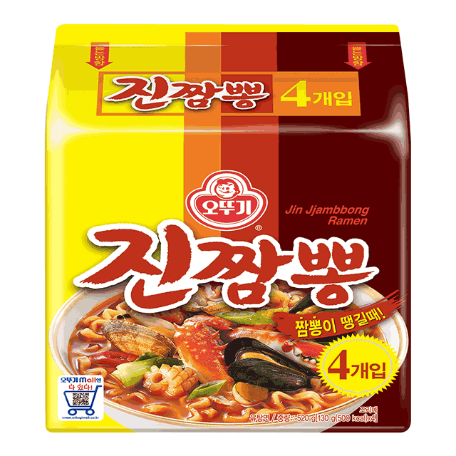 韓國不倒翁 金螃蟹海鮮風味拉麵130gx4入