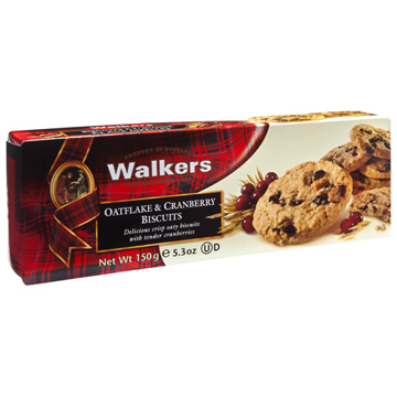 英國Walkers 蘇格蘭皇家蔓越莓燕麥餅乾150g