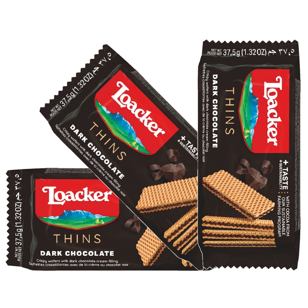 《Loacker》義大利萊佳黑巧克力哈斯餅37.5g*3入