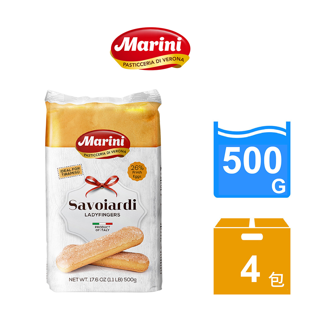 【Marini馬諾尼】手指餅乾 500g x 4包