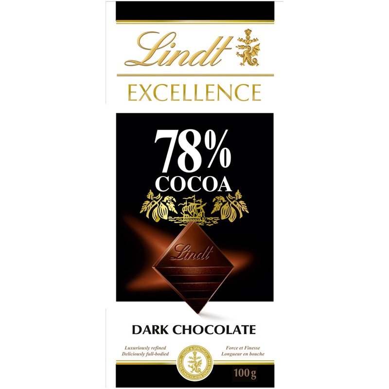 《瑞士蓮 Lindt》極醇系列78%巧克力片 (100g)