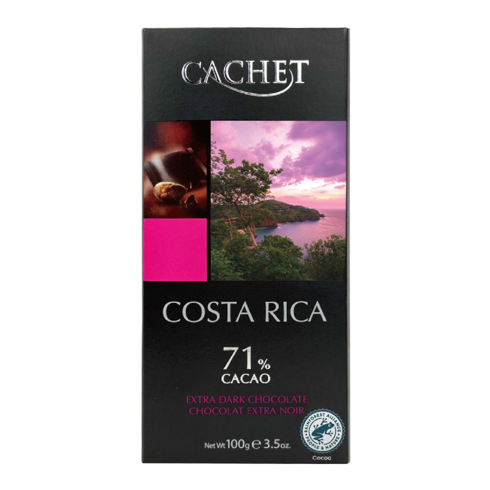 Cachet凱薩71%哥斯大黎加可可豆醇黑巧克力100G
