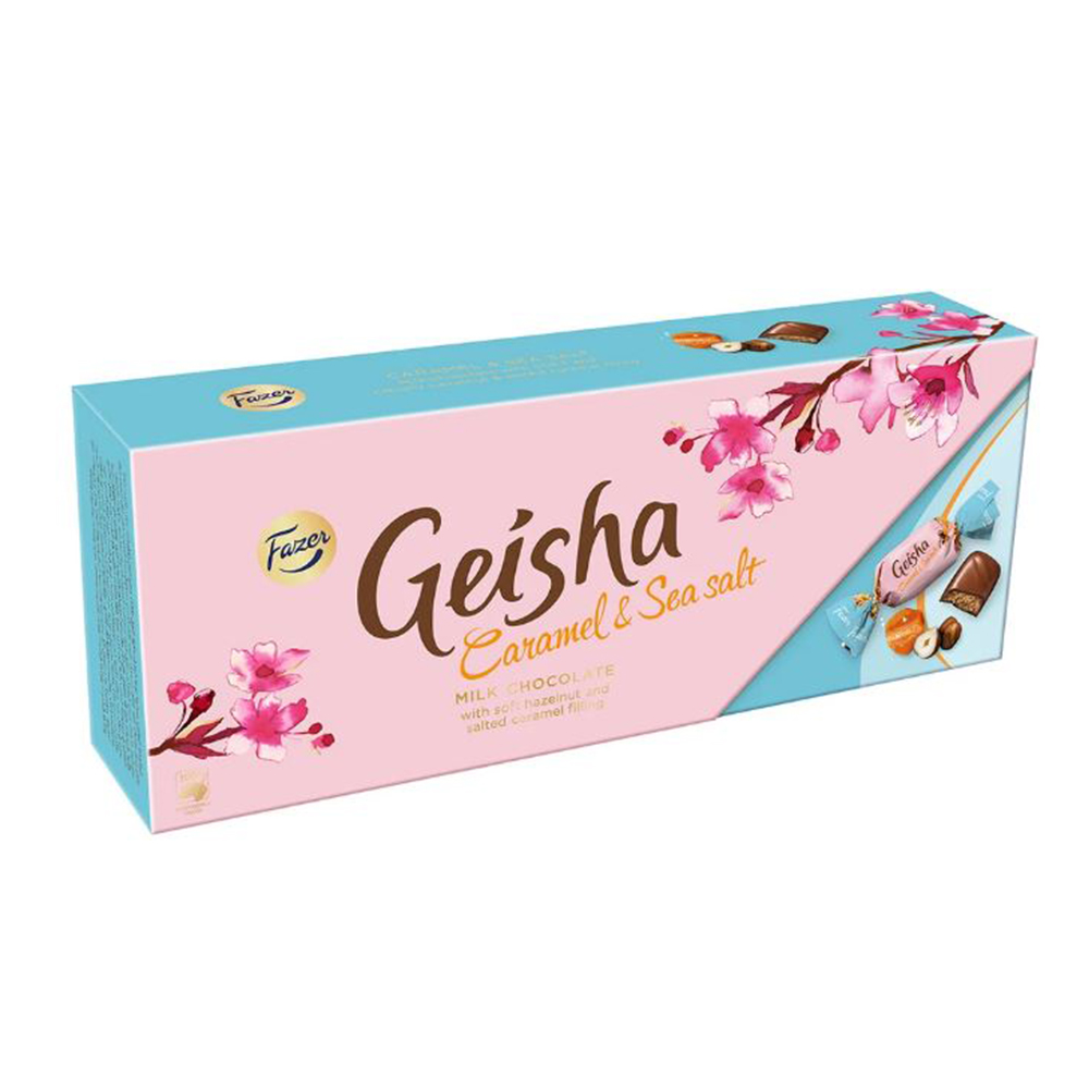 【芬蘭 Geisha】 蓋莎焦糖海鹽榛果脆心巧克力 270g