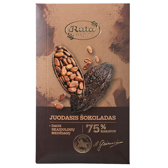 Ruta 露特75%經典黑巧克力 90g