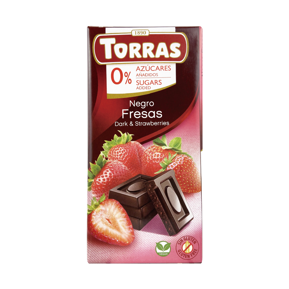 TORRAS 多樂草莓醇黑巧克力75G