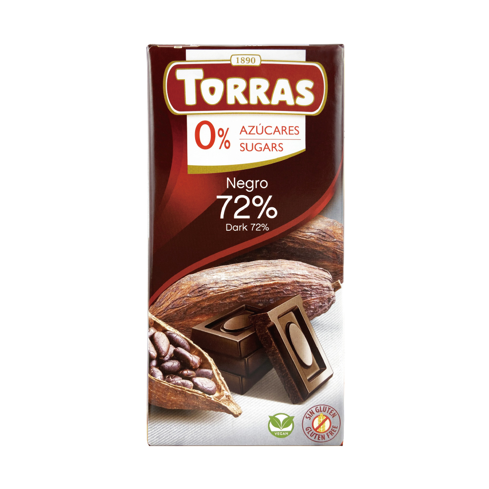 TORRAS 多樂72%醇黑巧克力75G