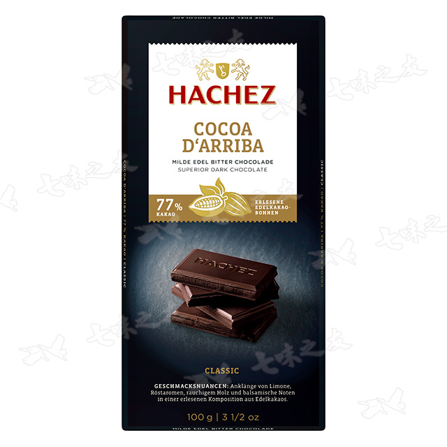 HACHEZ 21389 古典巧克力77% 100g