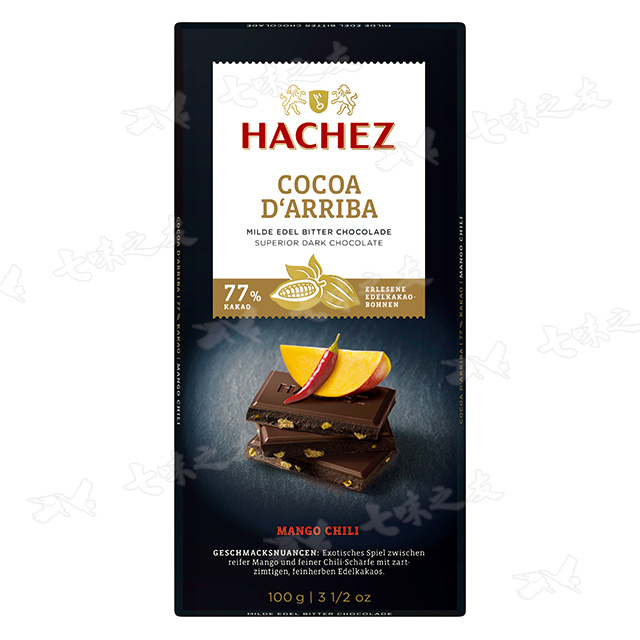 HACHEZ 21587 芒果巧克力77% 100g