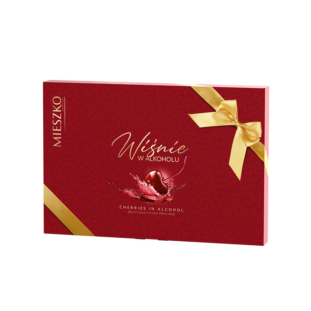 Mieszko美仕格櫻桃果酒心巧克力緞帶禮盒142g