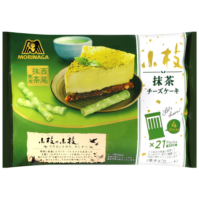 森永製果 小枝餅乾棒-抹茶起司蛋糕風味 (110g)