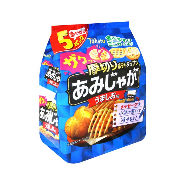 日本 Tohato 東鳩 厚切網狀洋芋片 5小袋/入 4入組