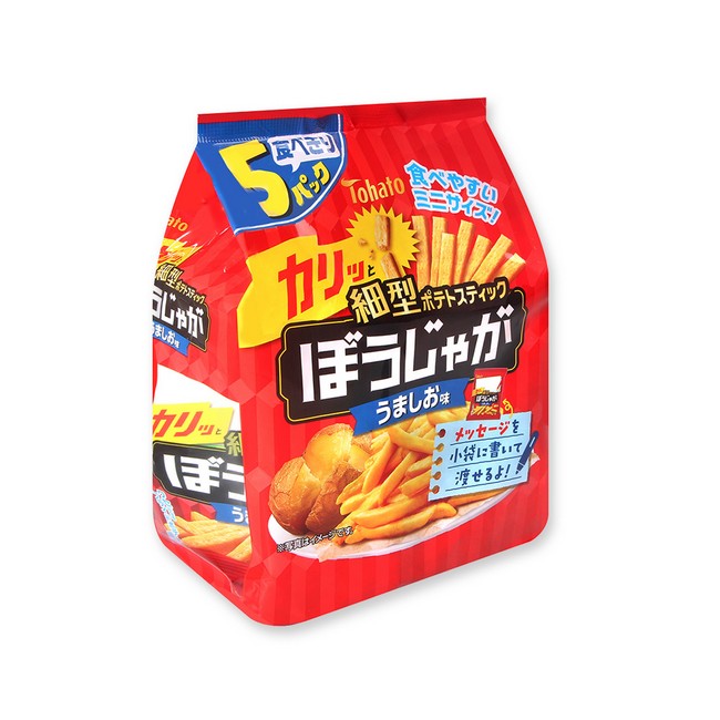 日本 Tohato 東鳩棒棒薯條 薄鹽口味 5小袋/入 4入組