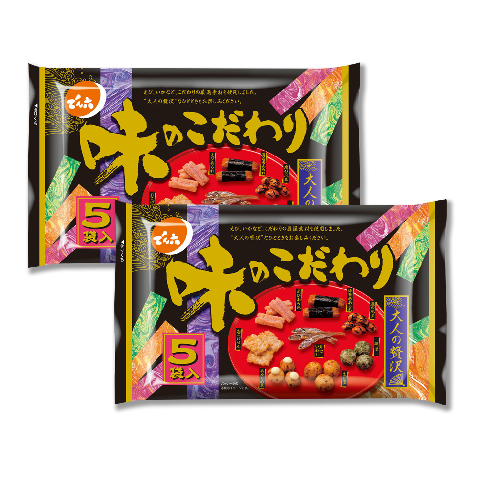 【天六】DENROKU 傳六 買1送1共2包-堅持本味豆果子5袋入/包(好味餅)