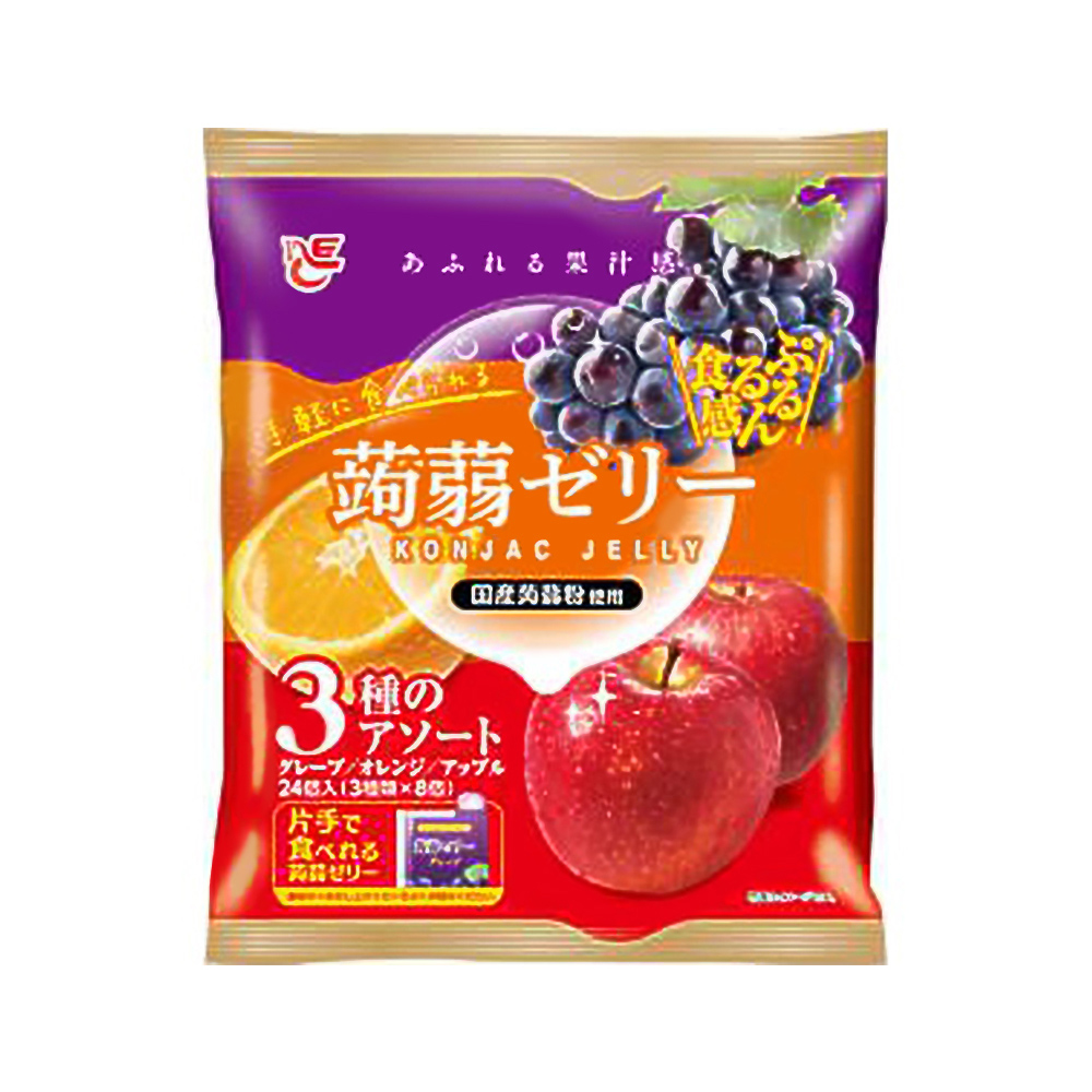 日本ACE 蒟蒻果凍 葡萄&柳橙&蘋果風味480g