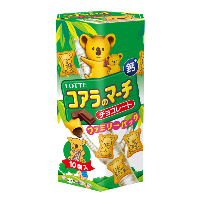 LOTTE小熊餅家庭號-巧克力(195g)x5