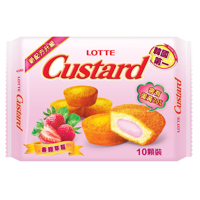 LOTTE 蛋黃派-香甜草莓風味(10顆裝) 230g