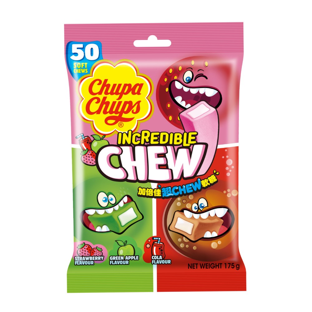 加倍佳 超CHEW軟糖分享包─綜合口味(175g/袋) x2