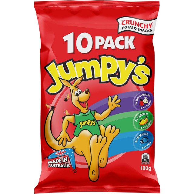 澳洲《Jumpy’s》3D澳洲袋鼠洋芋片歡樂包18g*10包