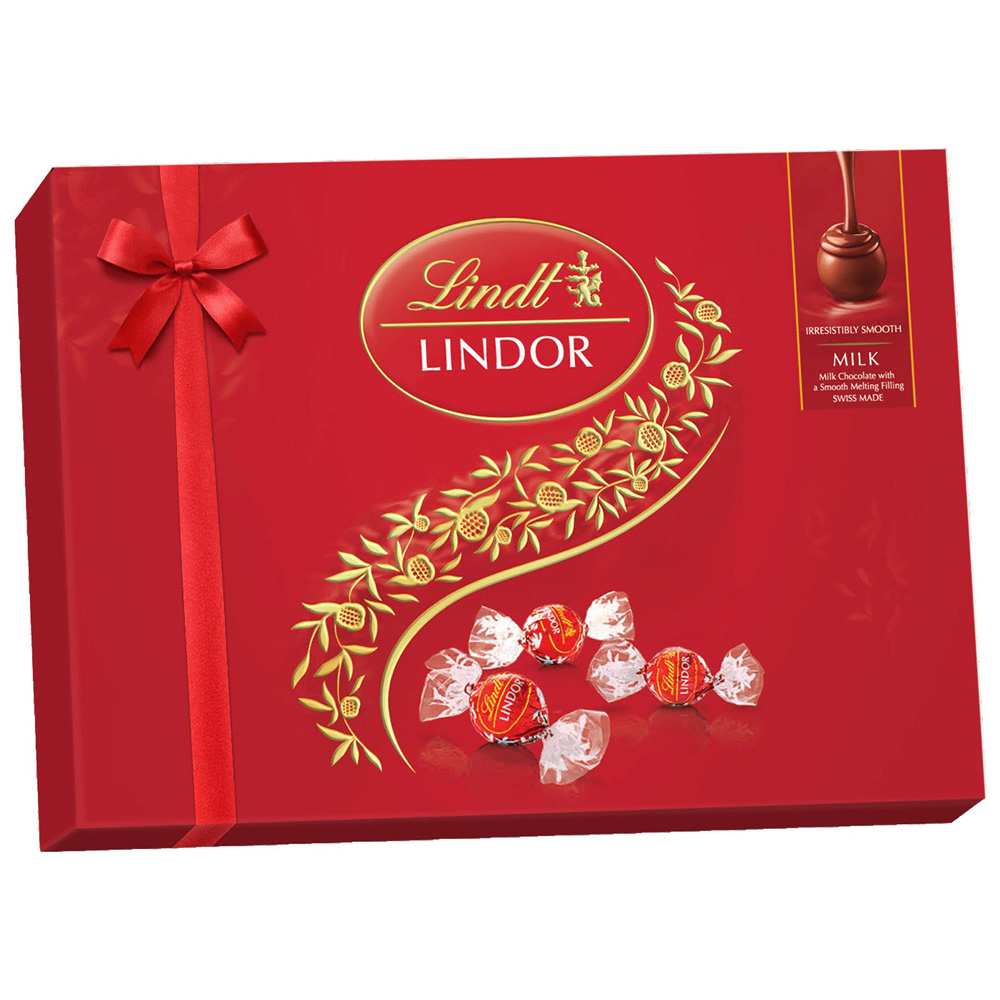 《瑞士蓮 Lindt》Lindor夾餡牛奶巧克力禮盒14入(168g)
