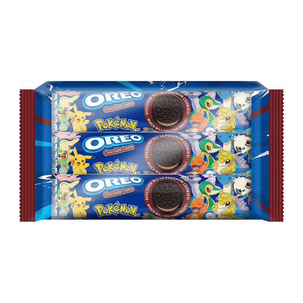 【OREO】奧利奧寶可夢版-巧克力口味夾心餅乾量販包 358.8g