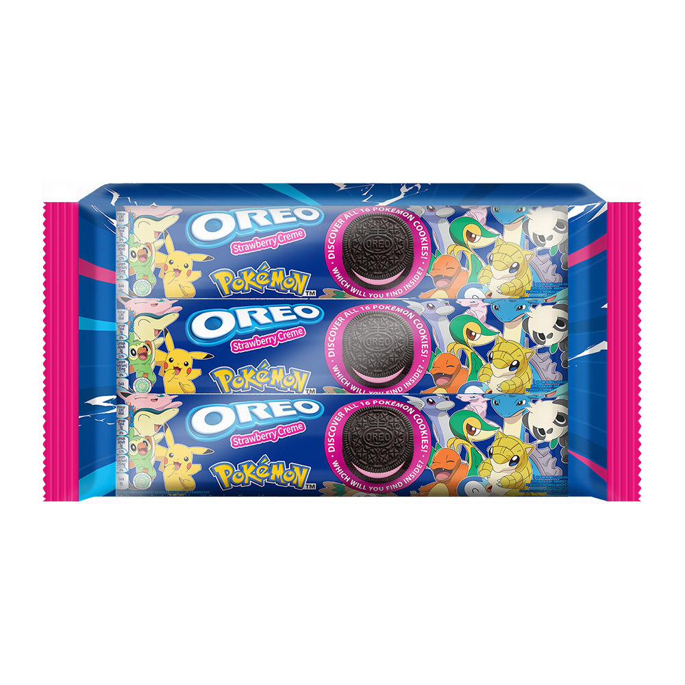 【OREO】奧利奧寶可夢版-草莓口味夾心餅乾量販包 358.8g