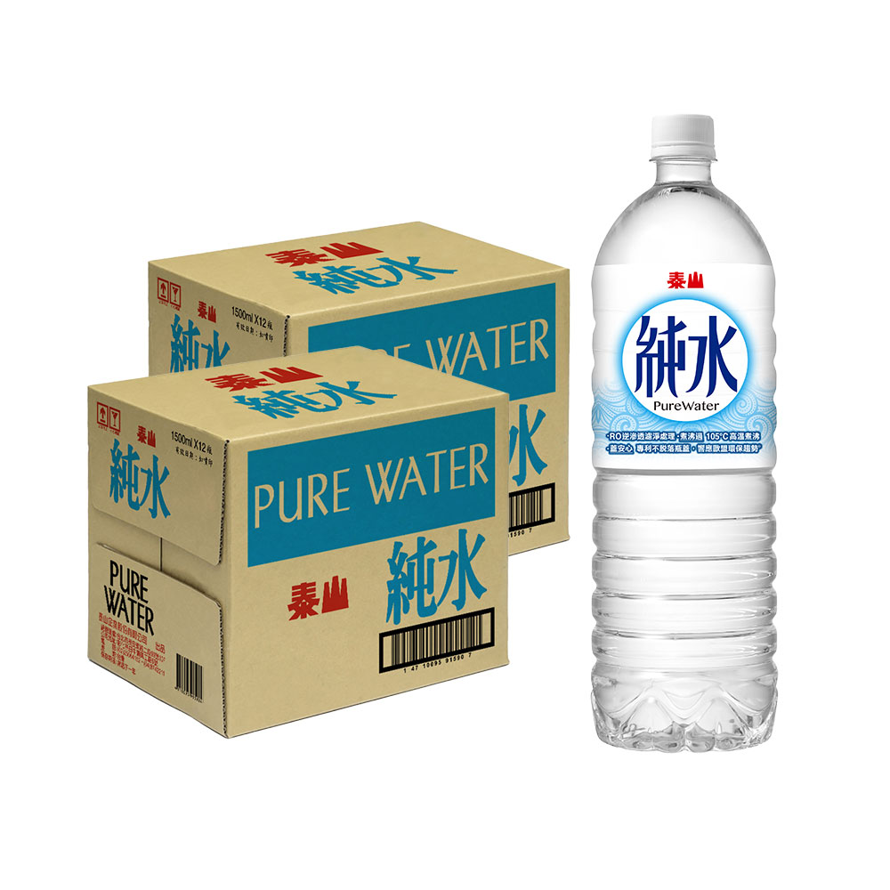 泰山純水1500ml (12入/箱)X2箱