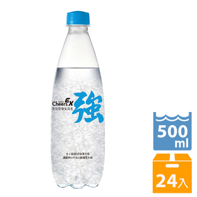 泰山 Cheers EX 強氣泡水 (500mlx24入x3箱)
