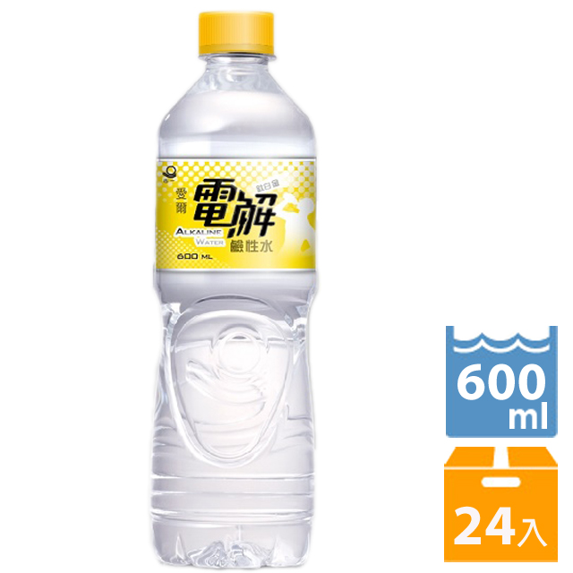 心一 愛爾電解鹼性水600cc(24入X4箱)(共96瓶)