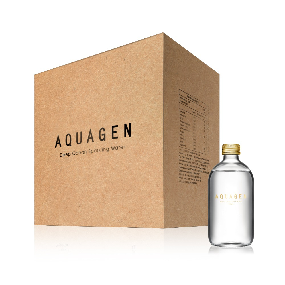 AQUAGEN 海洋深層水金蓋無氣泡版 330ml(24入/箱)