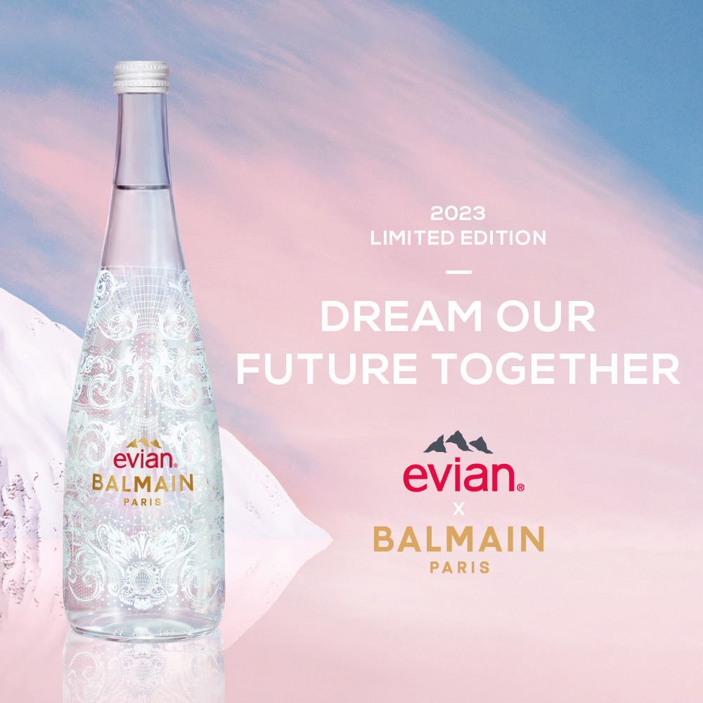 【evian依雲】2023 evian x BALMAIN 2023 限量紀念瓶(750ml /玻璃單瓶)