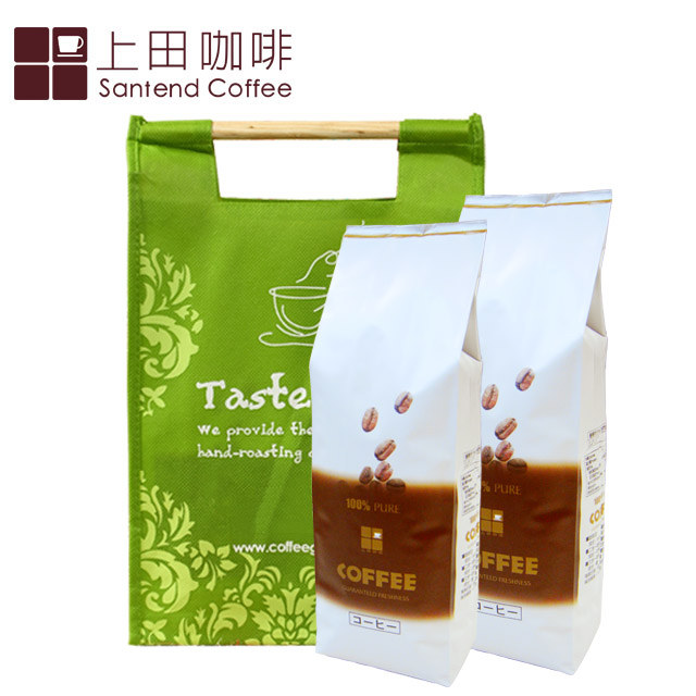 上田-藍山咖啡(一磅)&曼巴咖啡(一磅) 附提袋