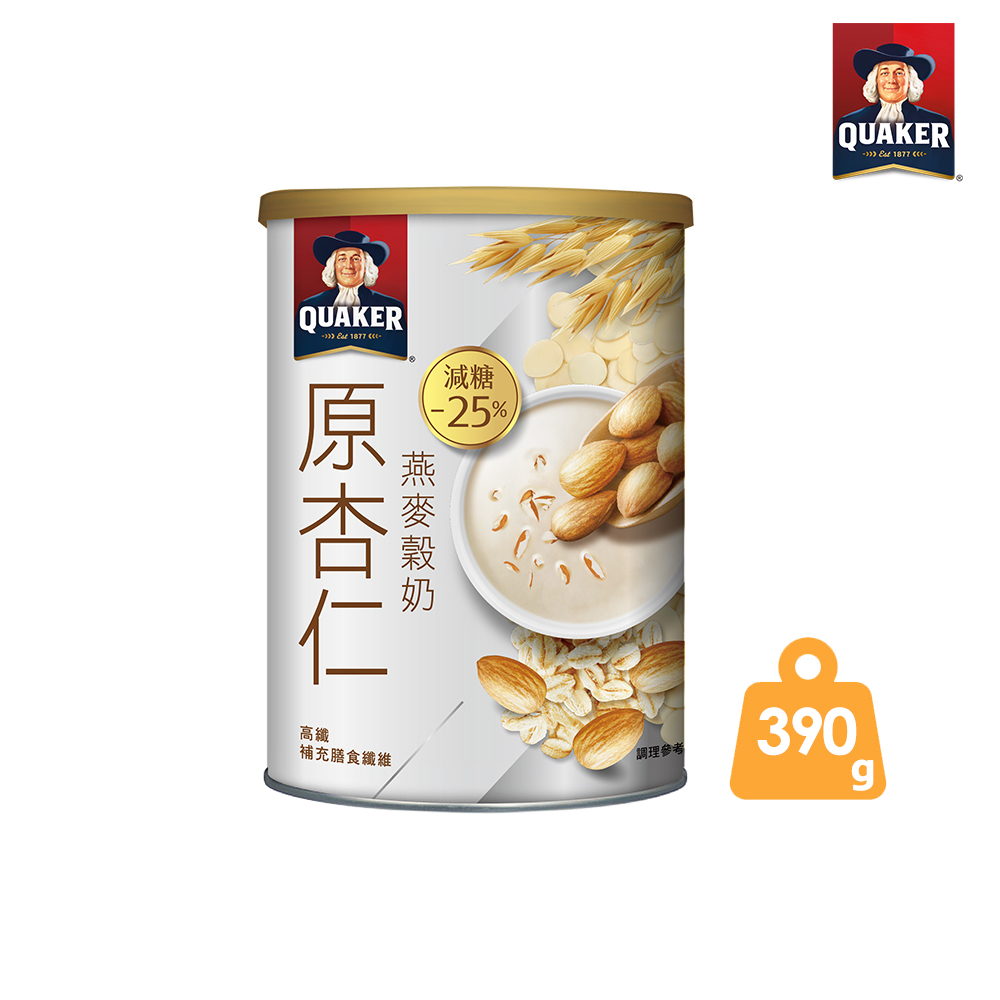 桂格原杏仁燕麥榖奶x5罐 (390g/罐)
