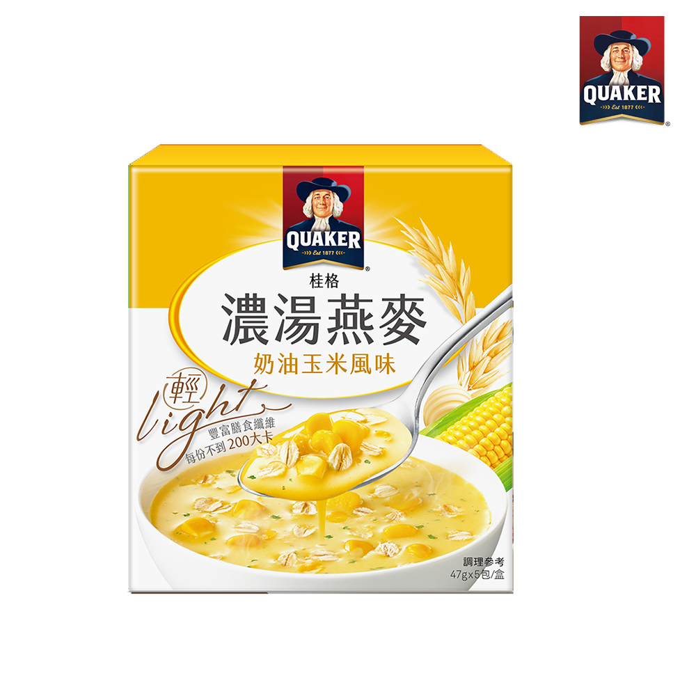 桂格 濃湯燕麥-奶油玉米風味 47g*5包/盒