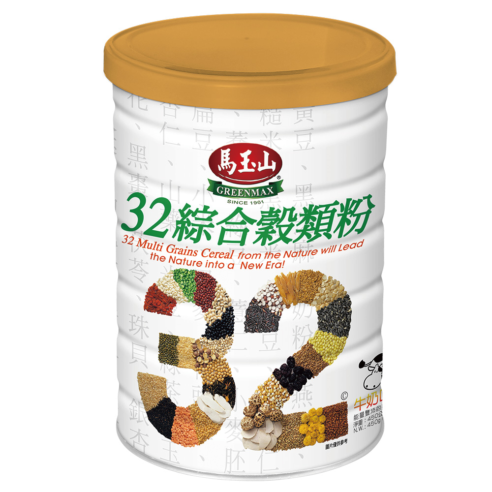 《馬玉山》32綜合穀類粉(牛奶口味)450gx5罐