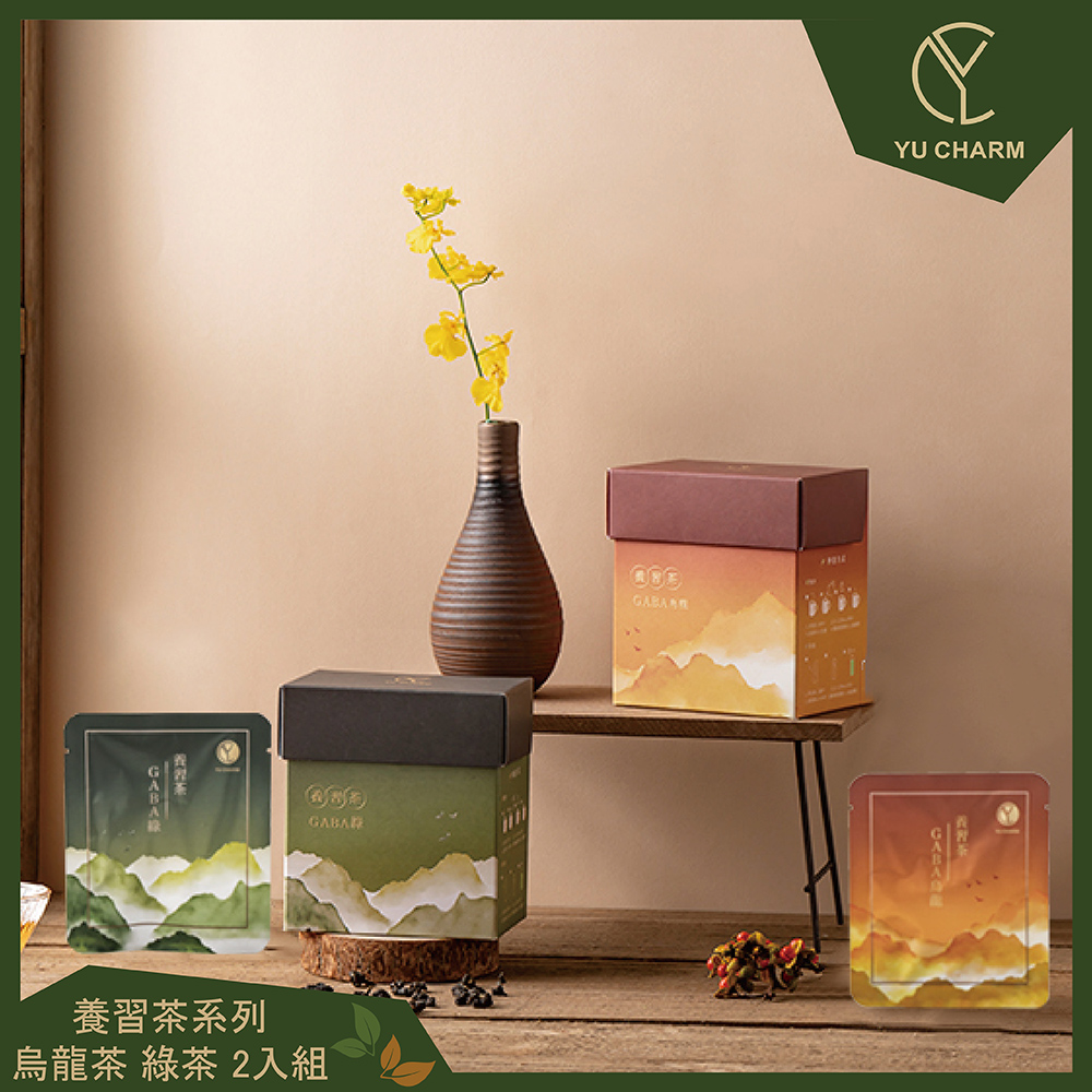 【木蓮源 YU CHARM】GABA TEA 養習茶 烏龍茶+綠茶(10包/一盒)