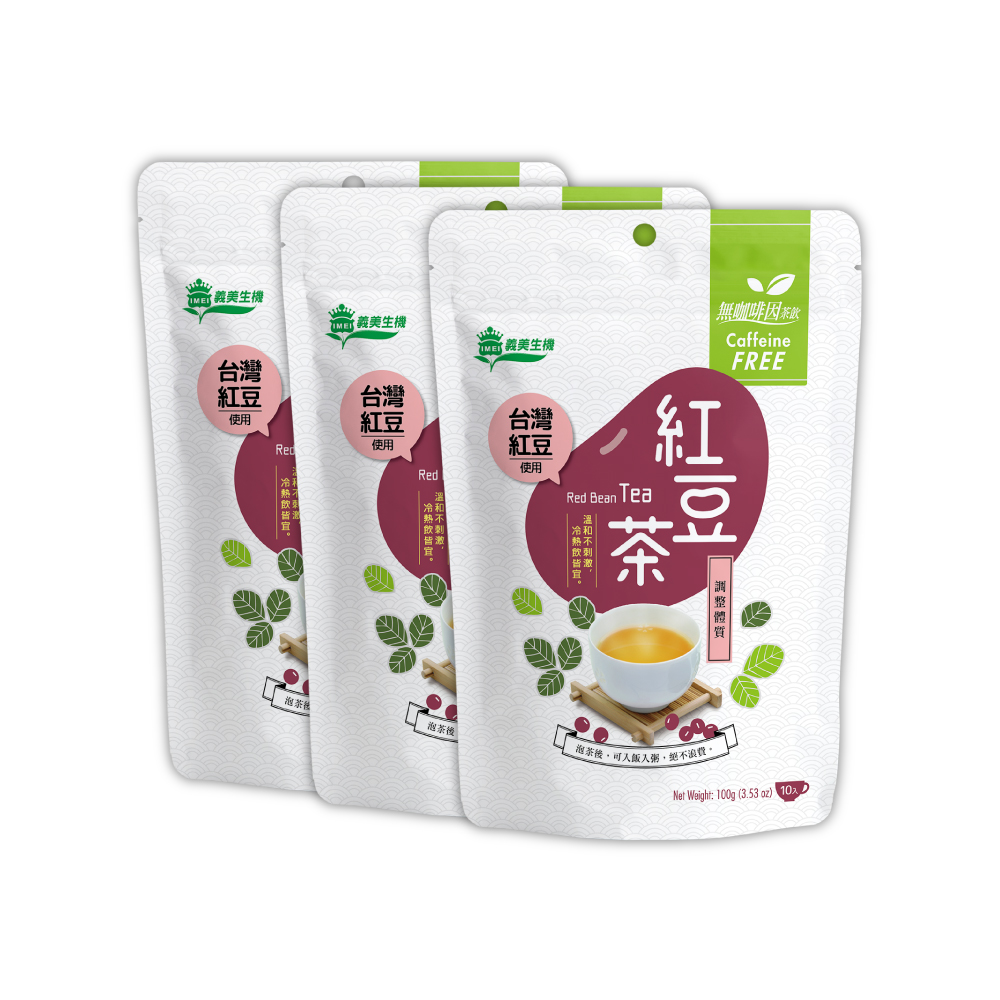 【義美生機】台灣紅豆茶100g(10gx10包)x3