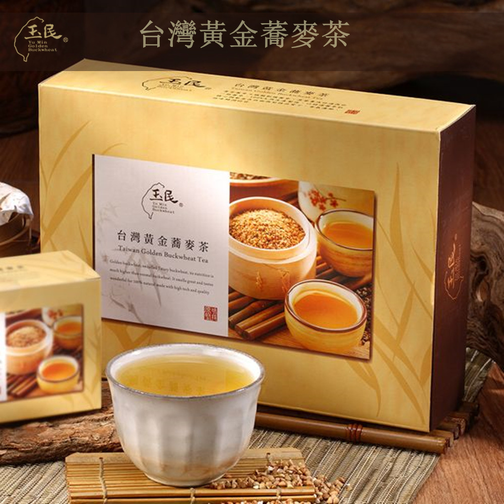 【玉民】台灣100%黃金蕎麥茶7gx40入/禮盒(熟茶/無咖啡因飲茶 )