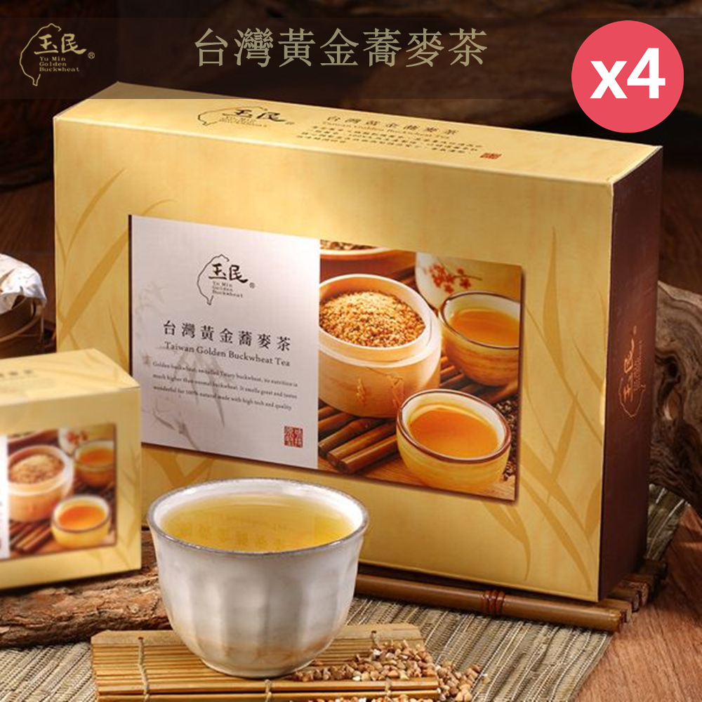 【玉民】台灣100%黃金蕎麥茶7gx40入X4禮盒