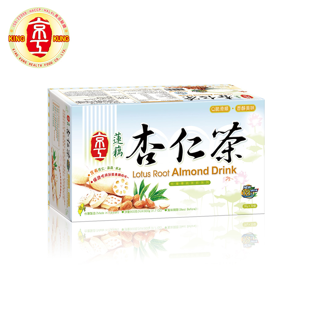 京工 減糖蓮藕杏仁茶-全新升級版(30gx30包/盒)