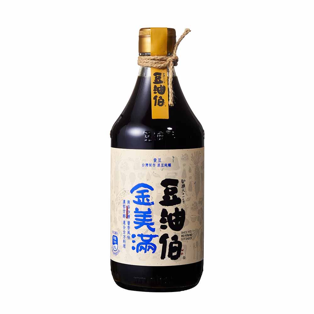 【豆油伯】金美滿醬油(無添加糖)500mlx3