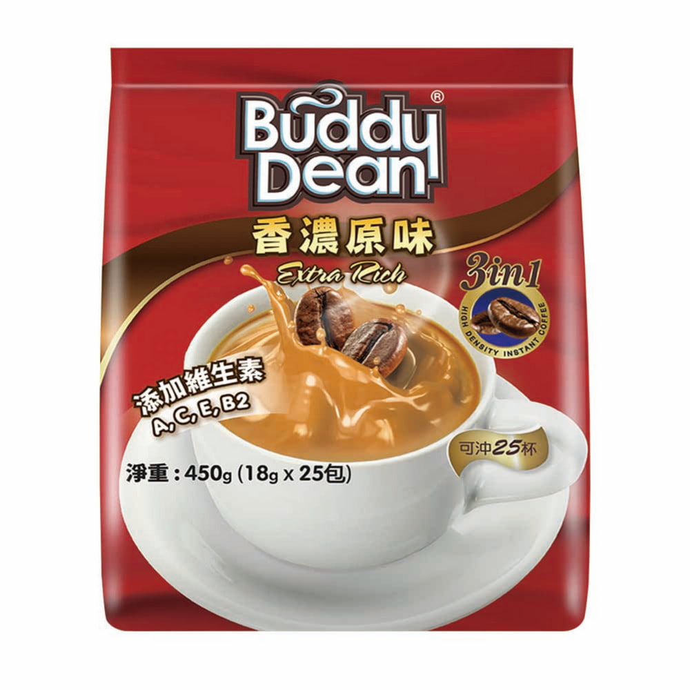 Buddy Dean 巴迪三合一咖啡-香濃原味(18g*25包入/袋)