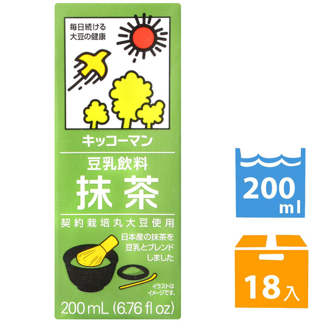 龜甲萬 龜甲萬豆乳-抹茶風味 (200ml *18入)