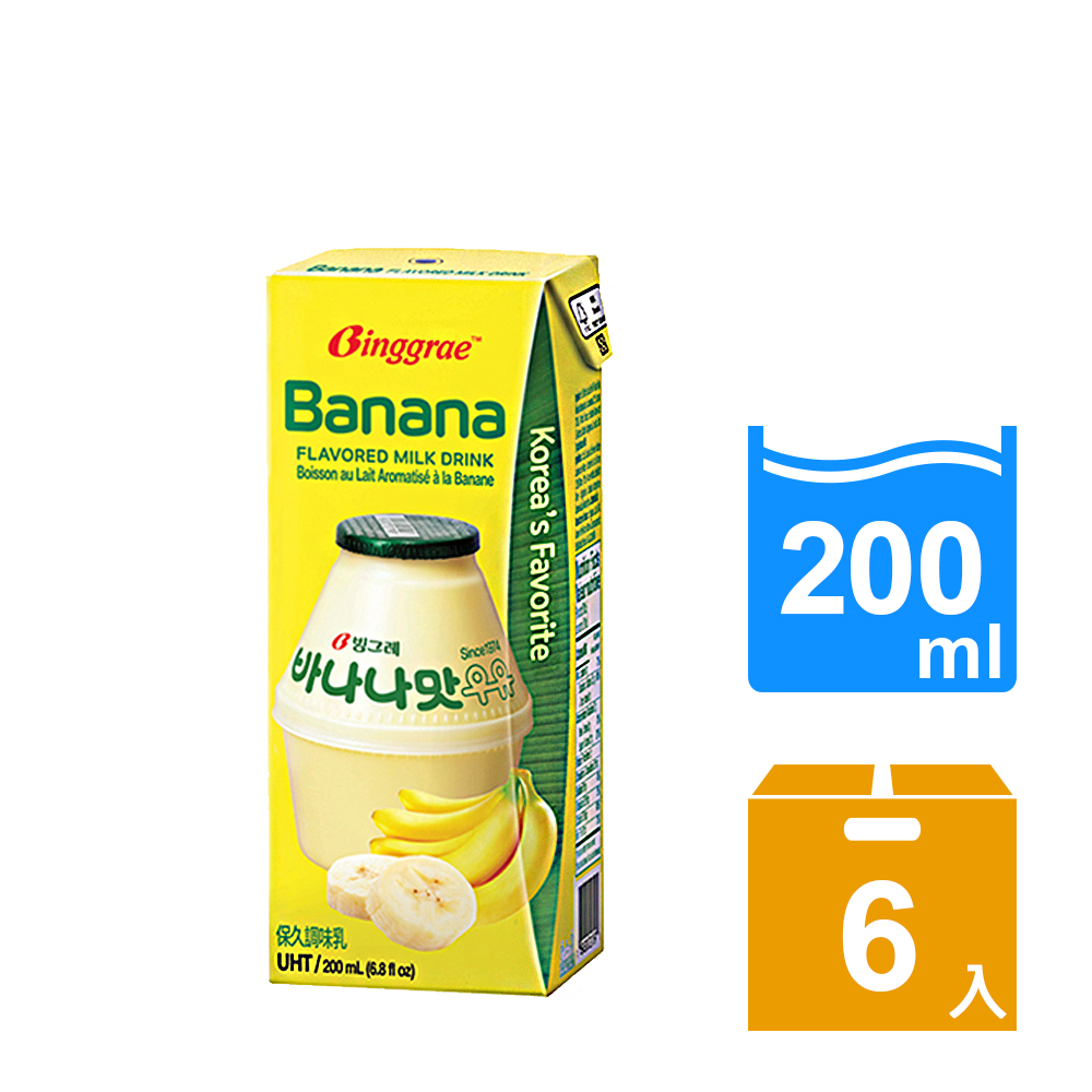 Binggrae 香蕉牛奶 (200ml*6入)