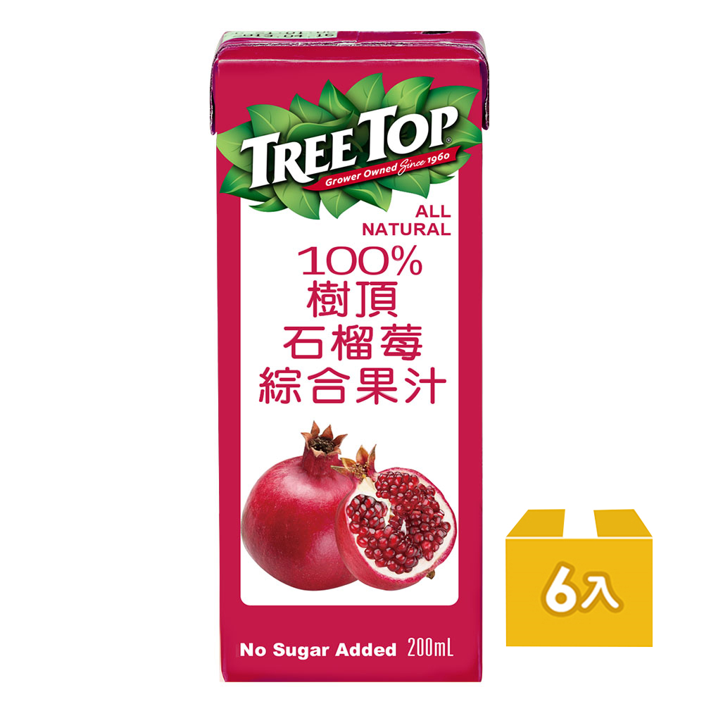 Tree top樹頂100%石榴莓綜合果汁200ml*6