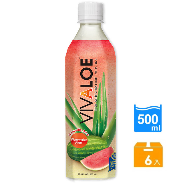 VIVALOE 西瓜蘆薈綜合果汁500ml*6罐