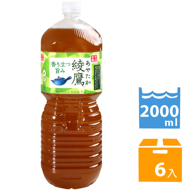 Coca-Cola 綾鷹綠茶飲料 (2000mlx6入)