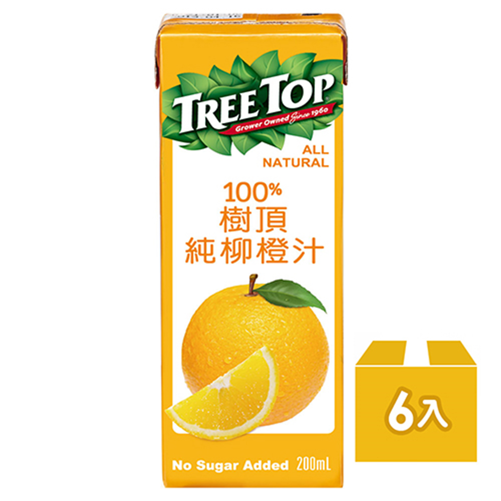 Tree top 樹頂100%柳橙汁200ml*6
