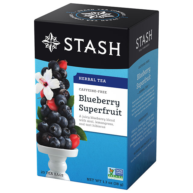 《STASH》無咖啡因草本藍莓茶38g